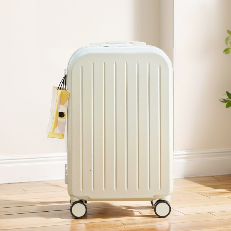 旅行バッグ 縦溝デザイン四輪静音キャリーケース