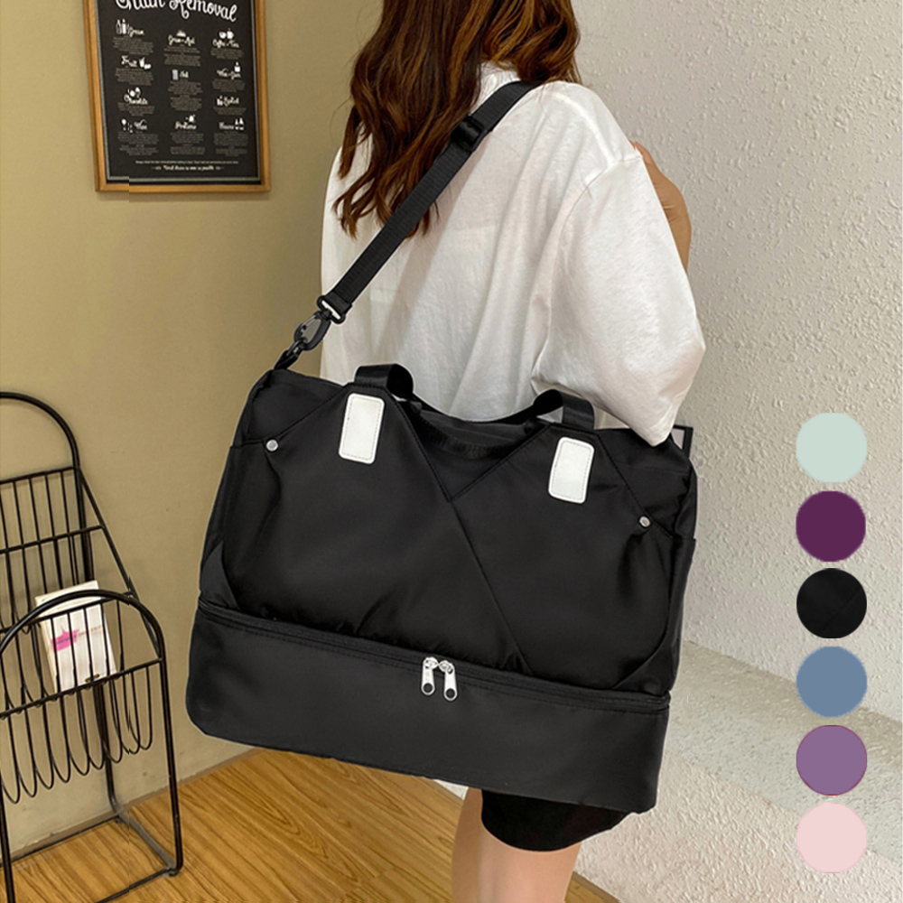 旅行バッグ 大容量ボストンバッグ 軽量旅行鞄 男女兼用 靴収納付き