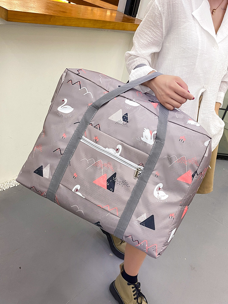 旅行バッグ かわいい柄プリント大容量折りたたみボストンバッグ
