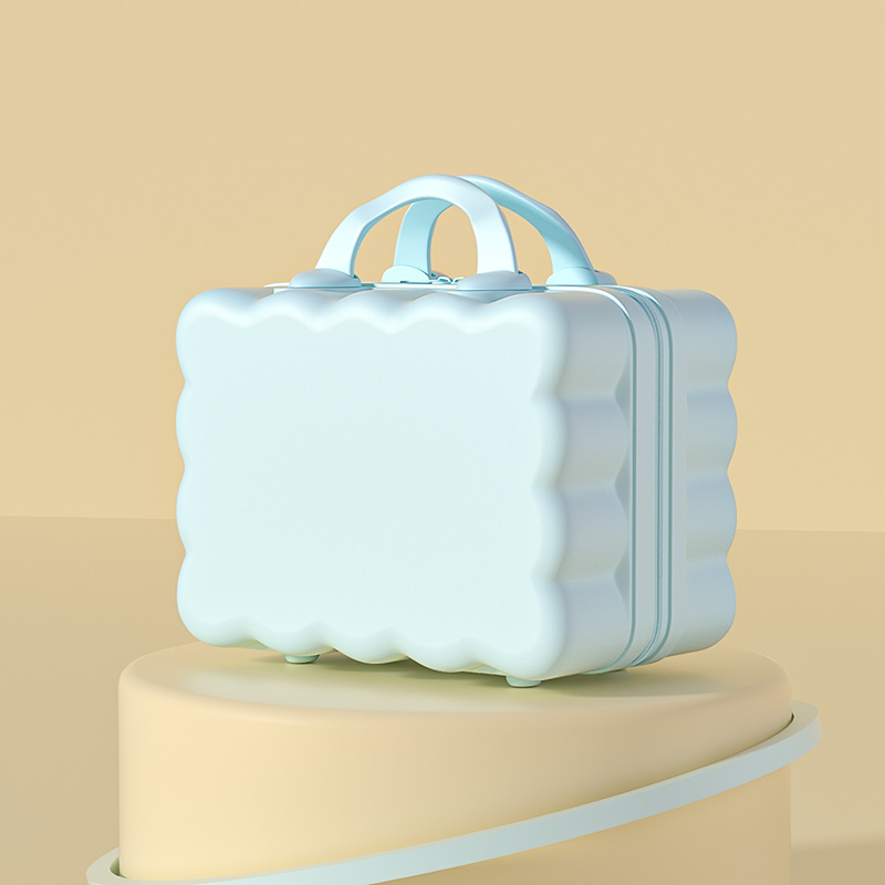 旅行バッグ うねり模様のふわふわ手提げキャリーケース