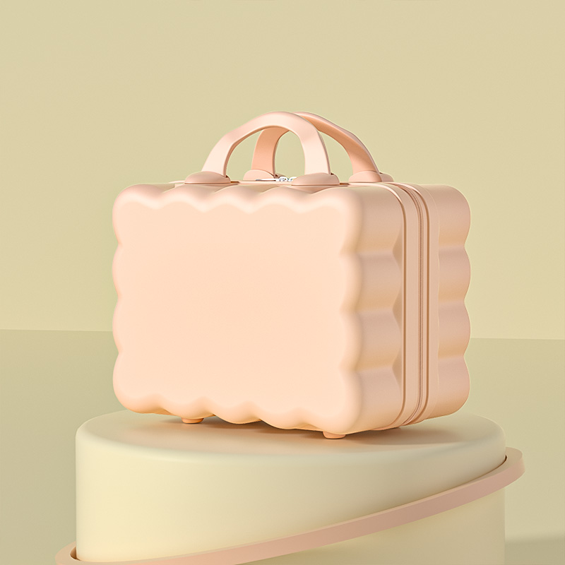 旅行バッグ うねり模様のふわふわ手提げキャリーケース