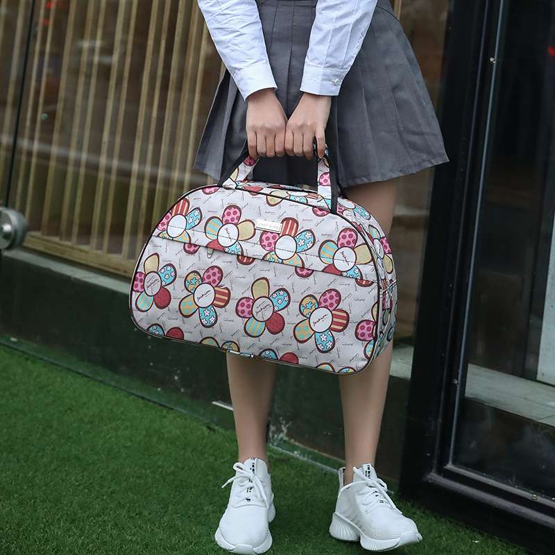 旅行バッグ 花柄キャンバス ボストンバッグ