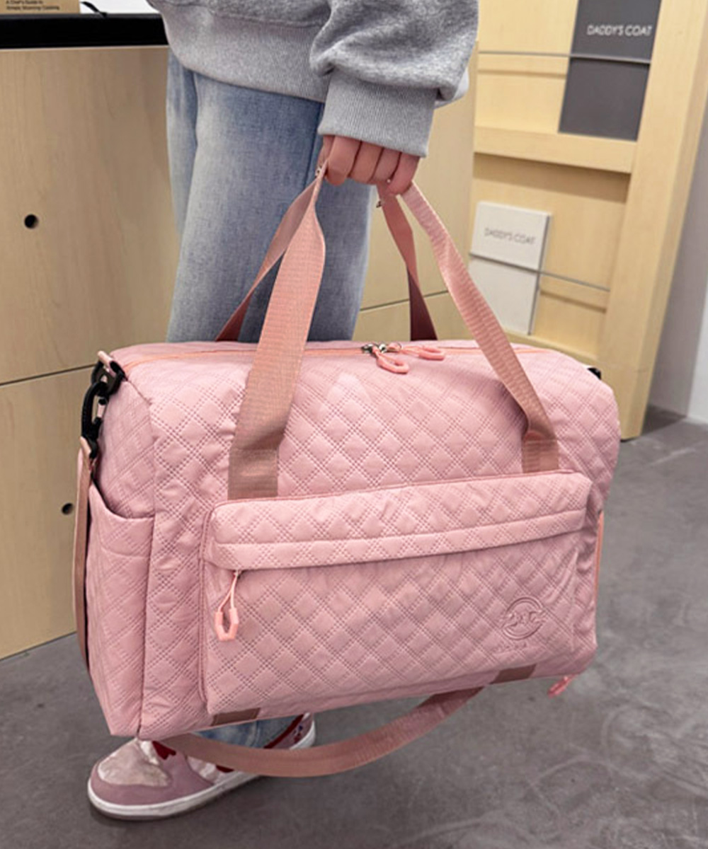 旅行バッグ キルティング大容量ボストンバッグ修学旅行対応鞄