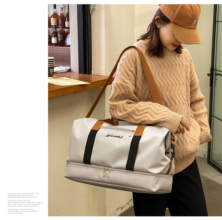 旅行バッグ レディース大容量ボストンバッグ靴収納付き斜め掛け旅行鞄