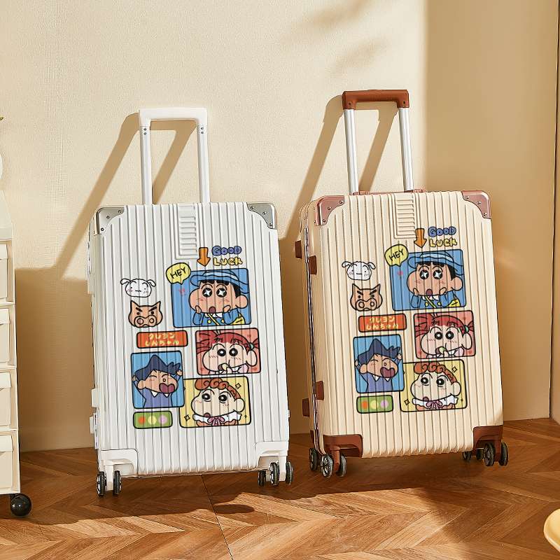旅行バッグ クレヨン風アニメキャラ柄キャリーケース
