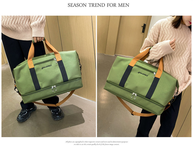 旅行バッグ レディース大容量ボストンバッグ靴収納付き斜め掛け旅行鞄