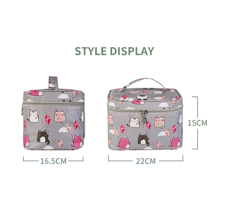 旅行バッグ 猫柄 化粧ポーチ 大容量 トラベルポーチ 防水 収納ケース