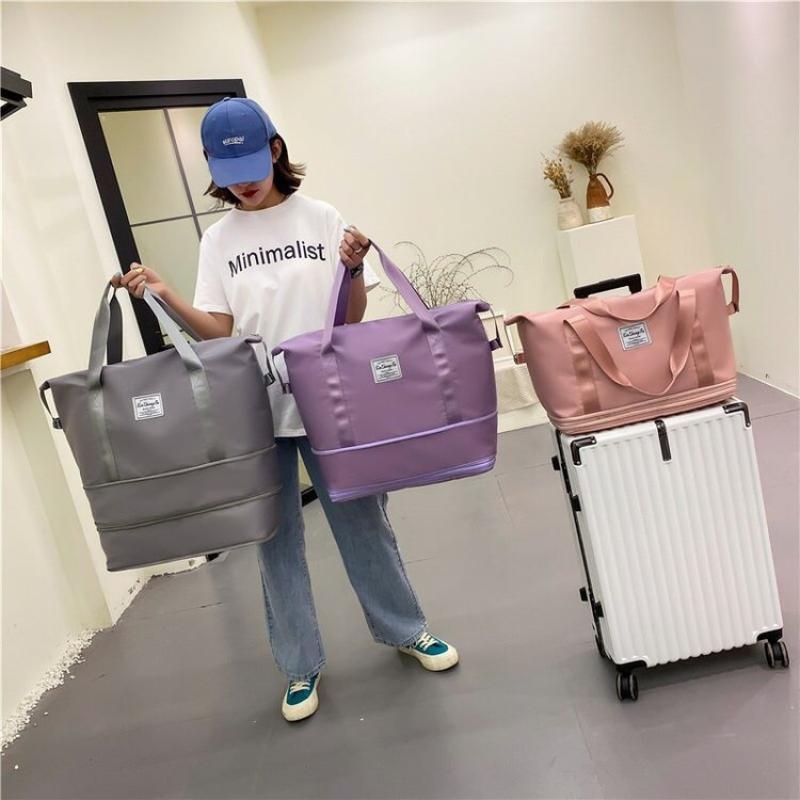 旅行バッグ 大容量多機能キャリーオン対応旅行用トートバッグ