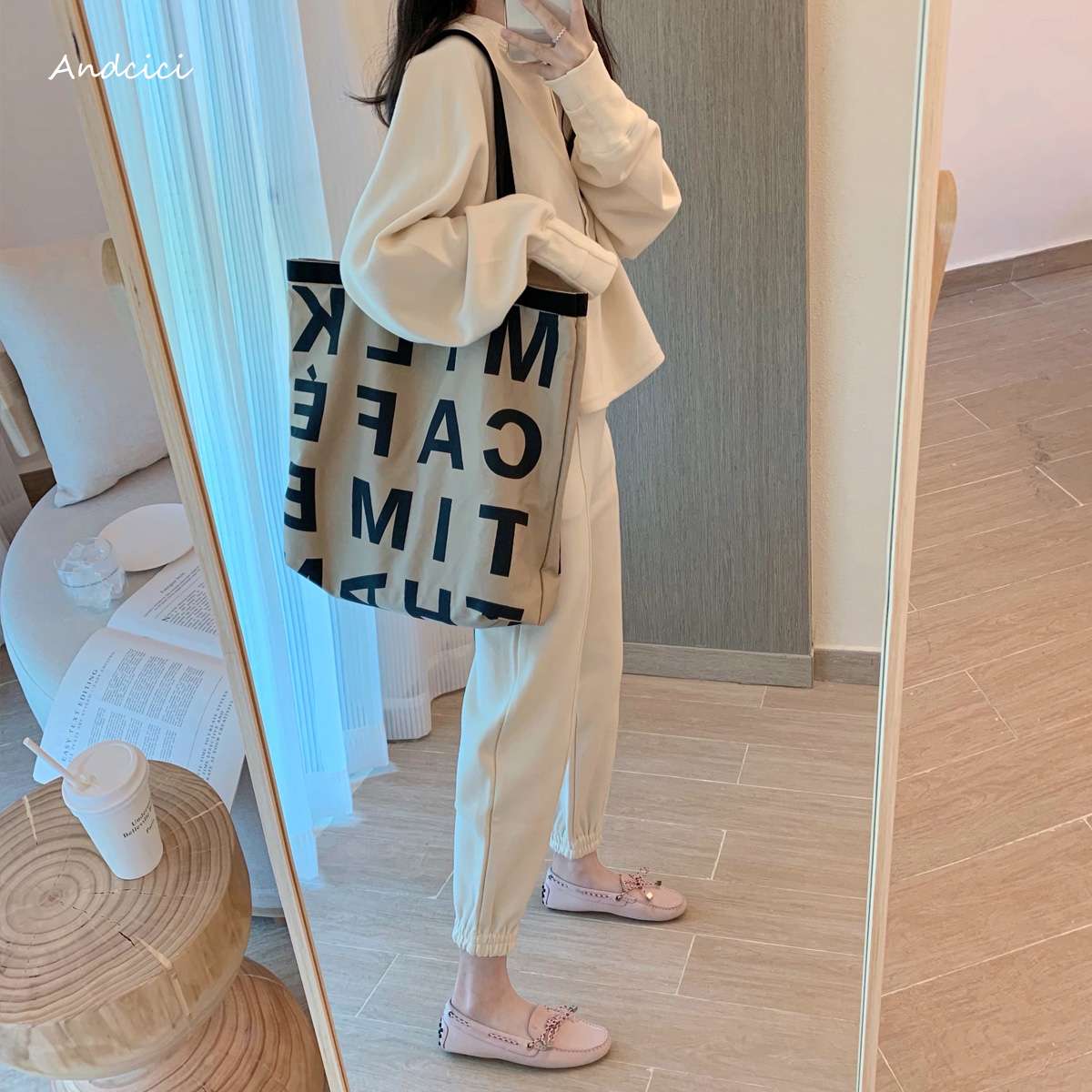 旅行バッグ モダンアルファベットトート