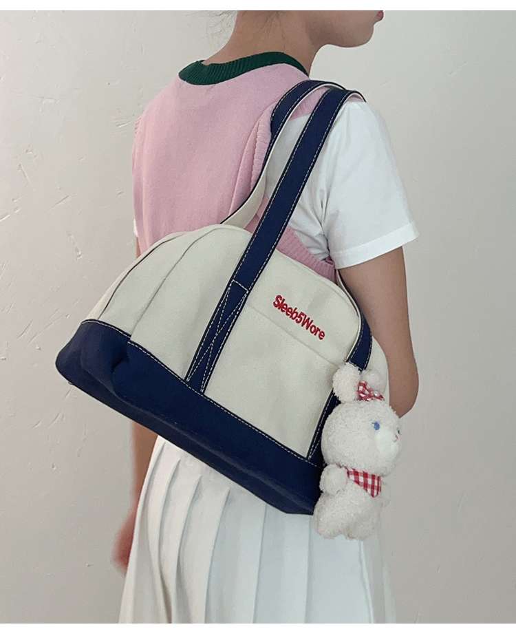 旅行バッグ うさぎさん付きキャンバストート