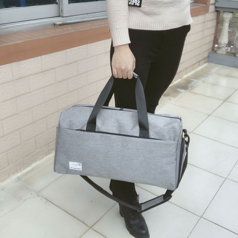 旅行バッグ シューズ収納付き大容量ボストンバッグ