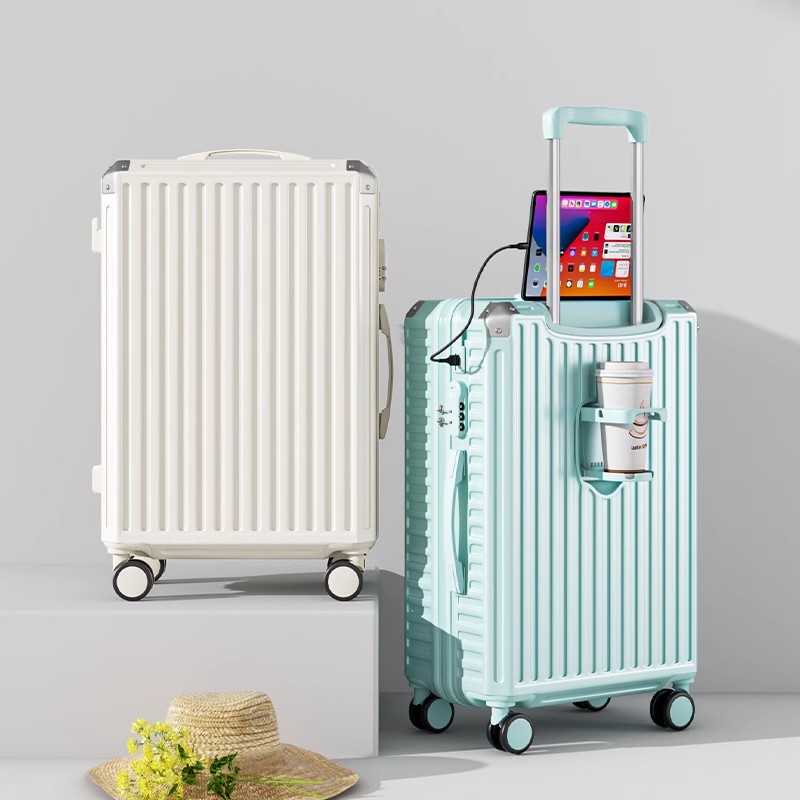 旅行バッグ スマート充電機能付き縦型キャリーケース