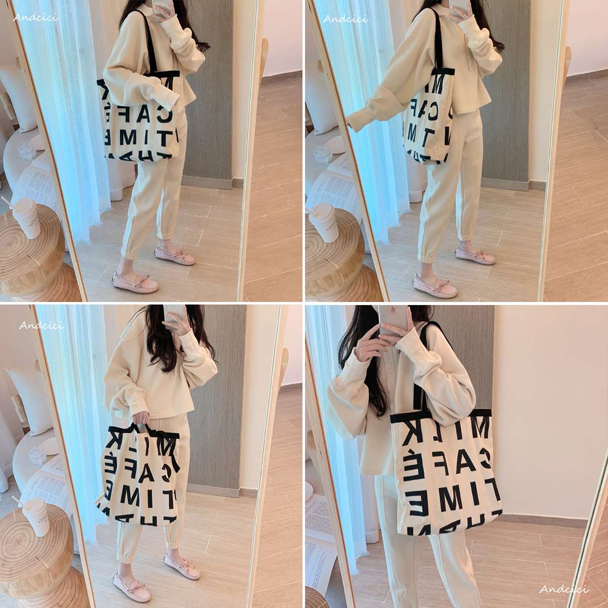 旅行バッグ モダンアルファベットトート