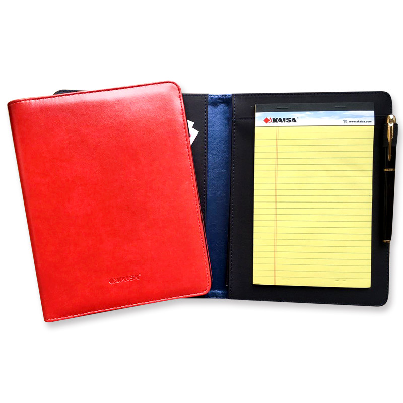 ノートカバー 多機能ジッパー式合成革手帳カバー