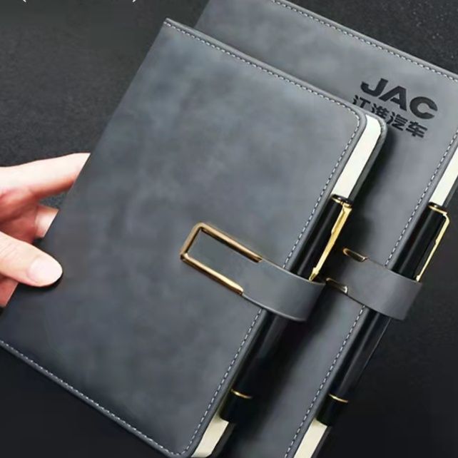 ノートカバー 上質革調締め具付きA5ノートカバー