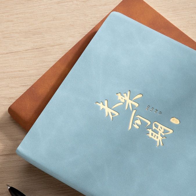 ノートカバー 金箔押し文字入り上質ノートカバー