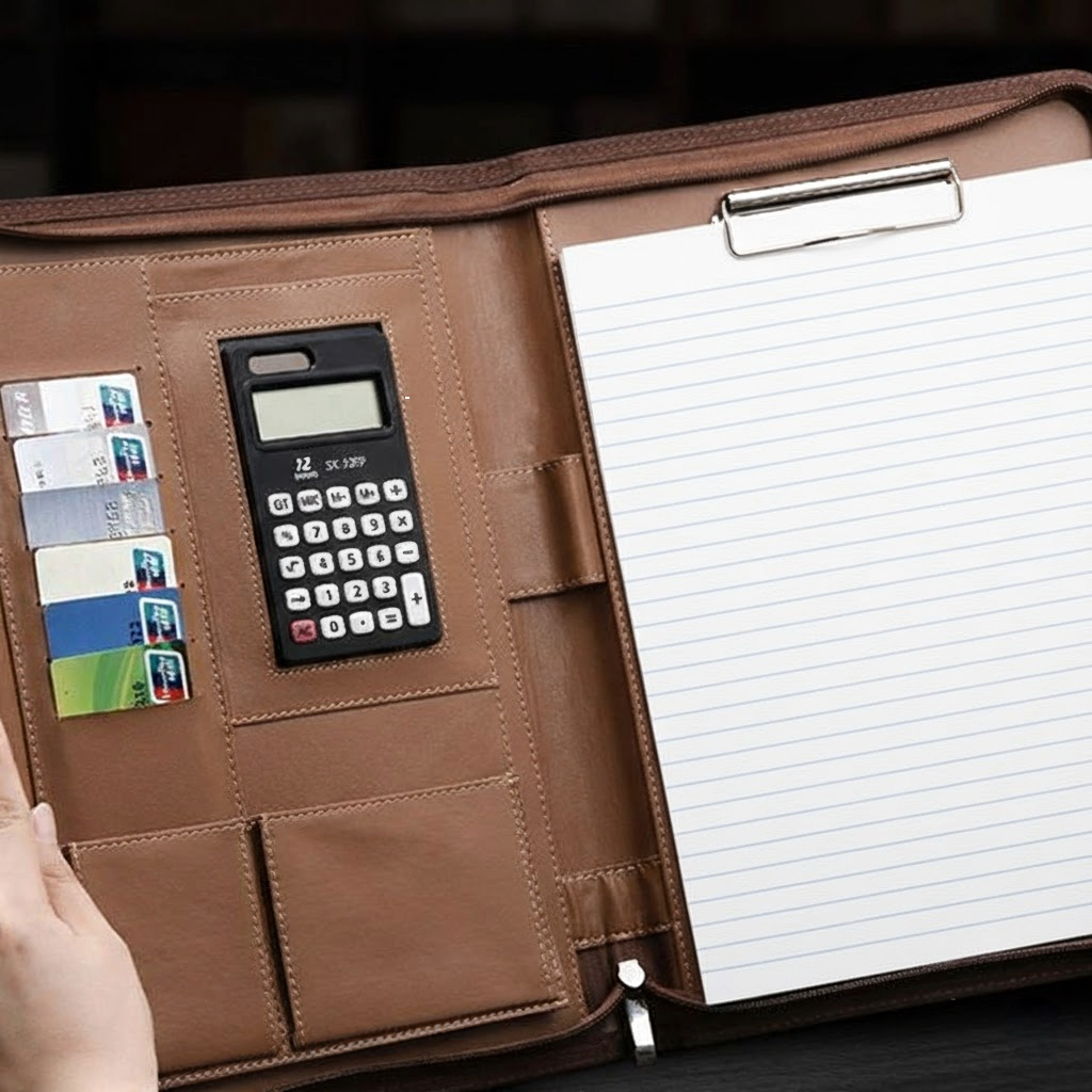 ノートカバー 多機能ビジネス手帳型ノートカバー