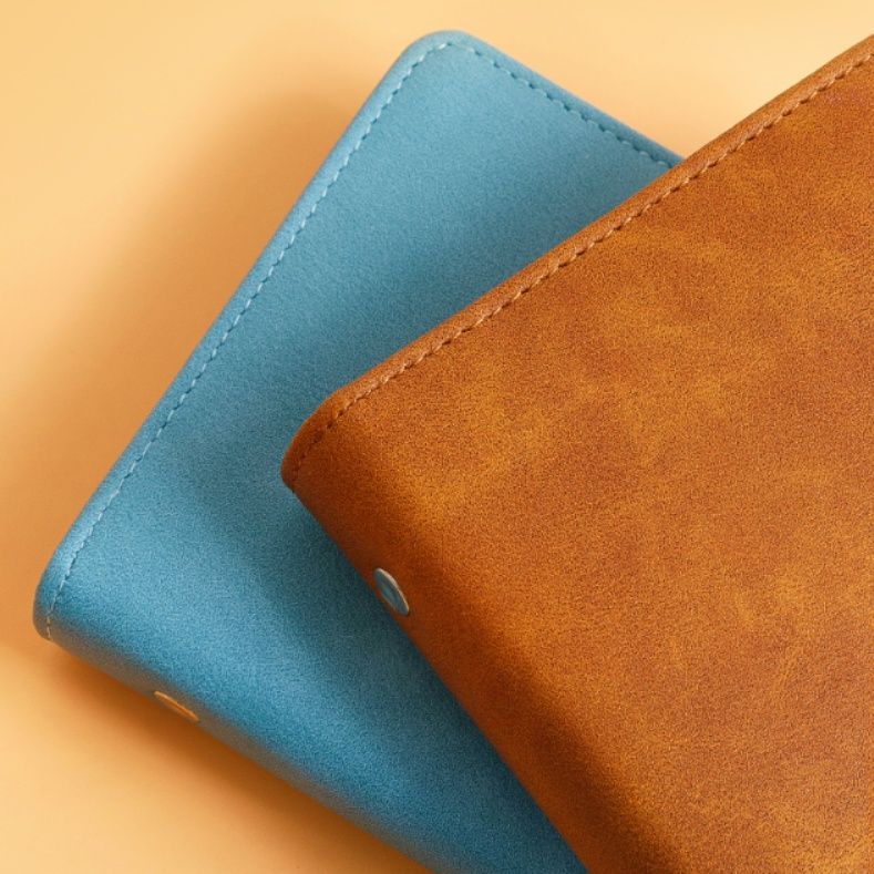 ノートカバーB6 金具留め付き本革調ノートカバー手帳