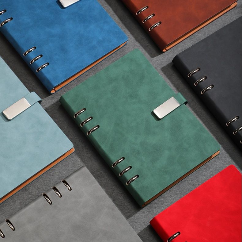 ノートカバー 金属リング式手帳カバー