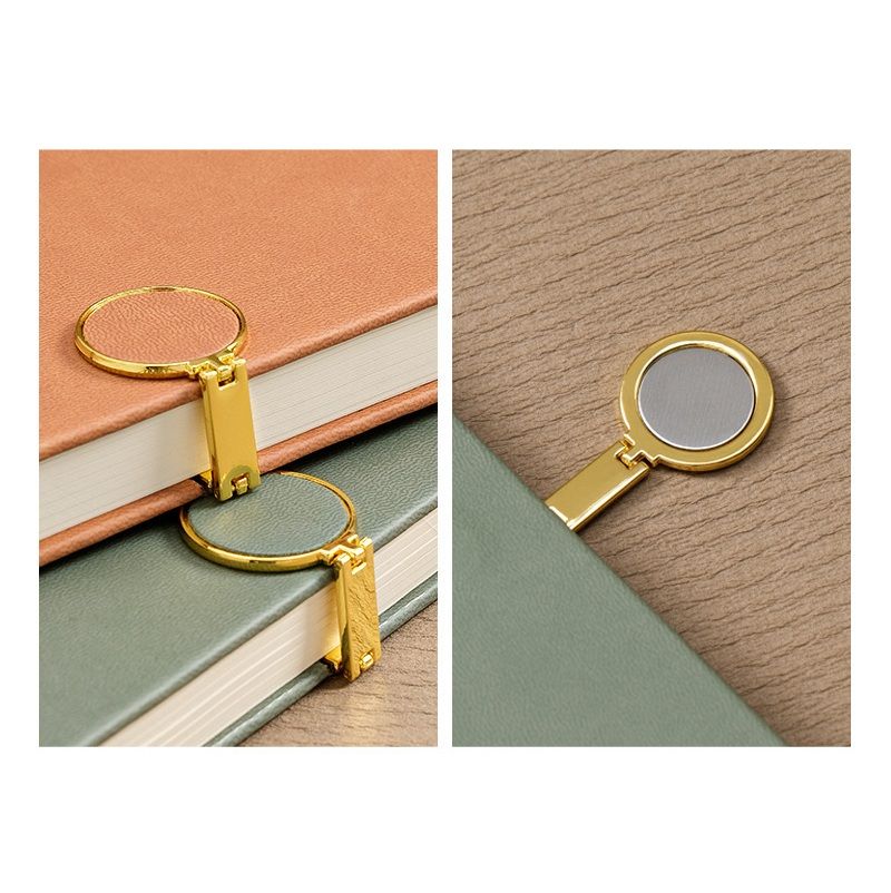 ノートカバー 金具リング留め具付き合成革装丁ノートカバー