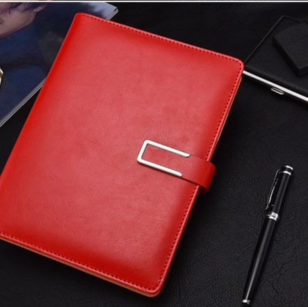 金属留め具付き上質合成皮革ノートカバー