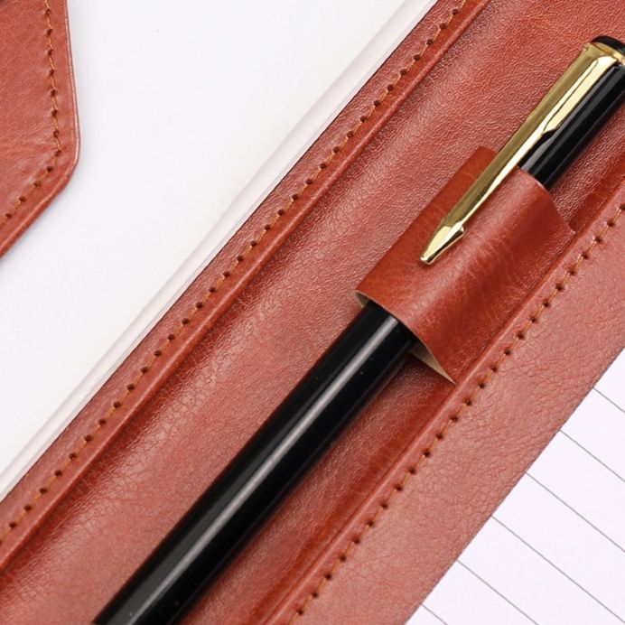 ノートカバー 高級合成皮革ベルト留め式