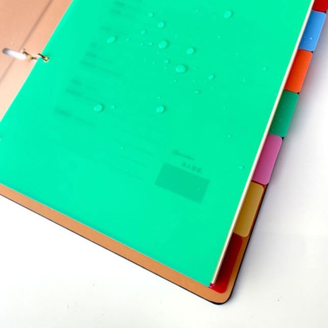 ノートカバー 多色インデックス付き活用型