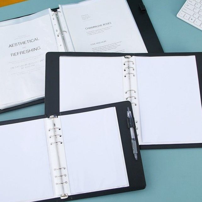 ノートカバー 多機能リング式書類収納型