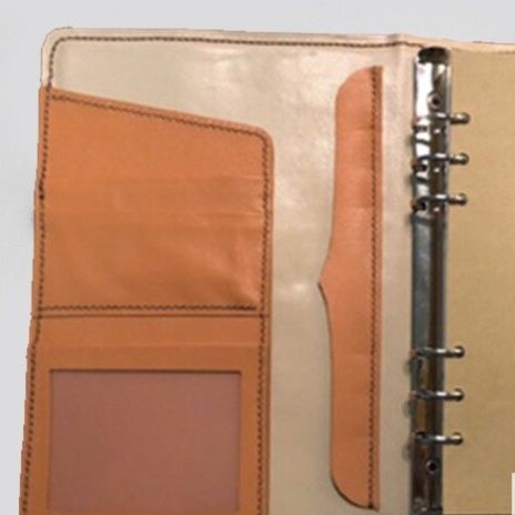 ノートカバー 六穴式手帳型多機能収納