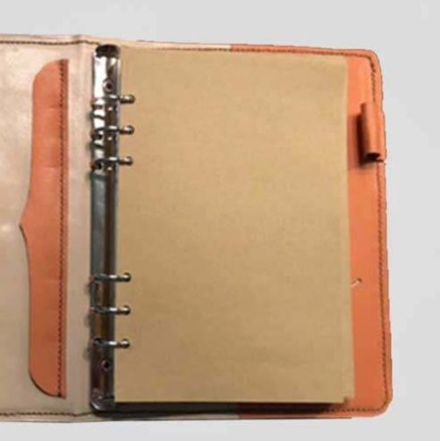 ノートカバー 六穴式手帳型多機能収納