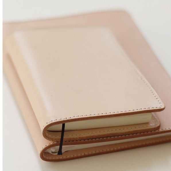 ノートカバー 本革仕立てステッチデザイン