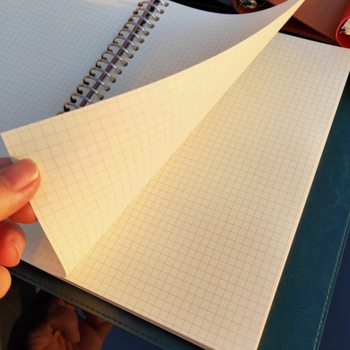 ノートカバー 本革仕様インデックス付きリング