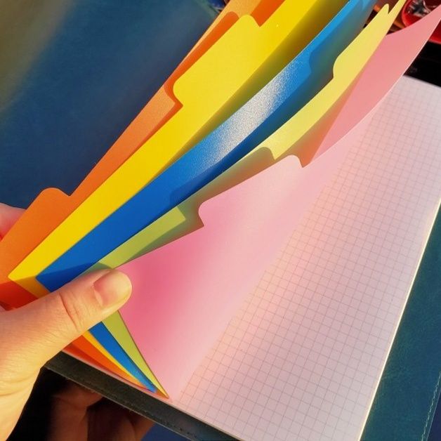 ノートカバー 本革仕様インデックス付きリング