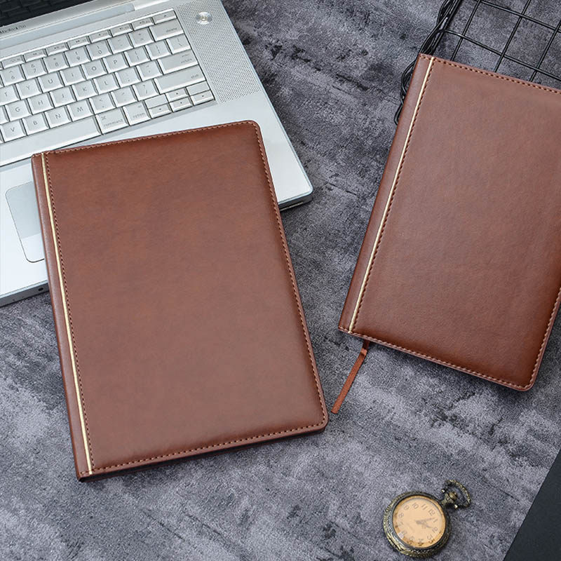 本革調ステッチデザインビジネスノートカバー B5サイズ