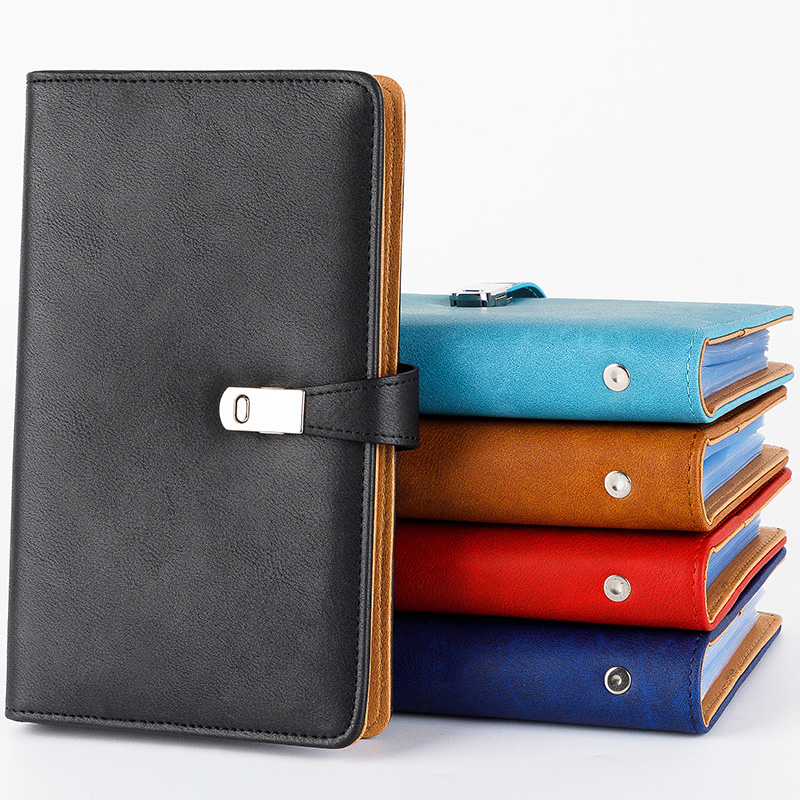 ノートカバーB6 金具留め付き本革調ノートカバー手帳