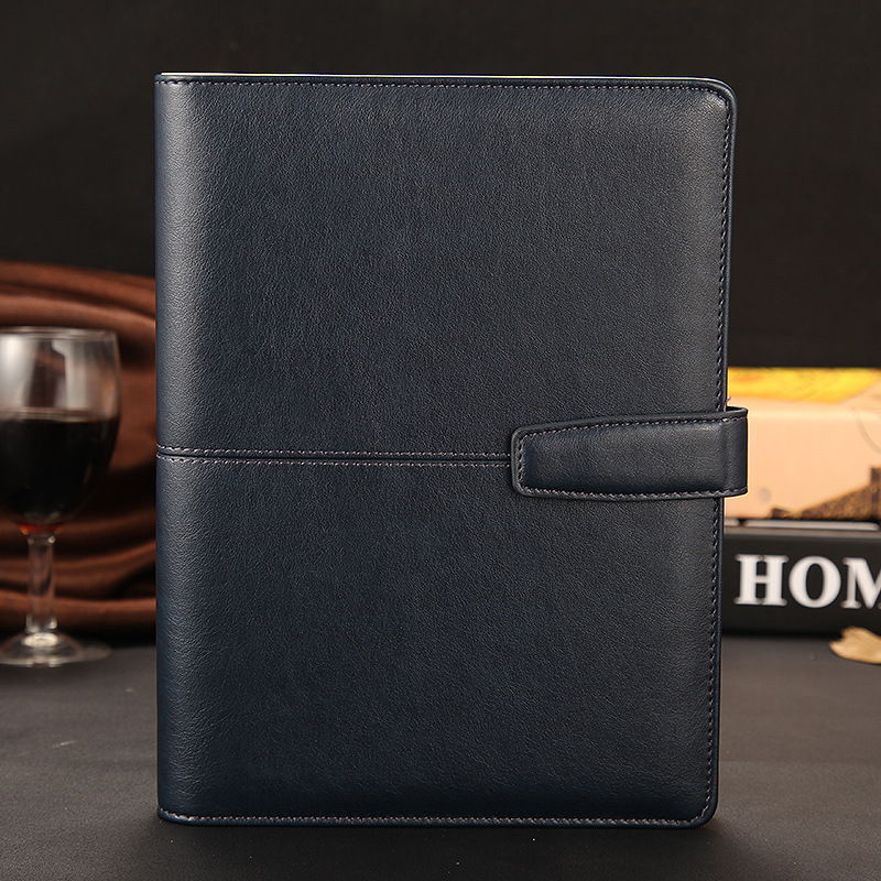 金属留め具付き上質合成皮革ノートカバー