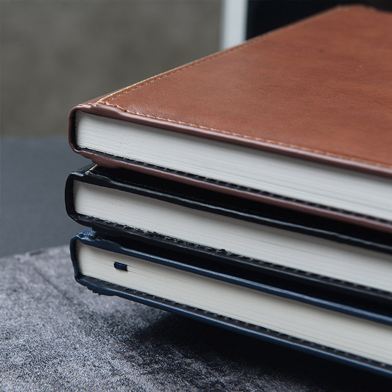 本革調ステッチデザインビジネスノートカバー B5サイズ