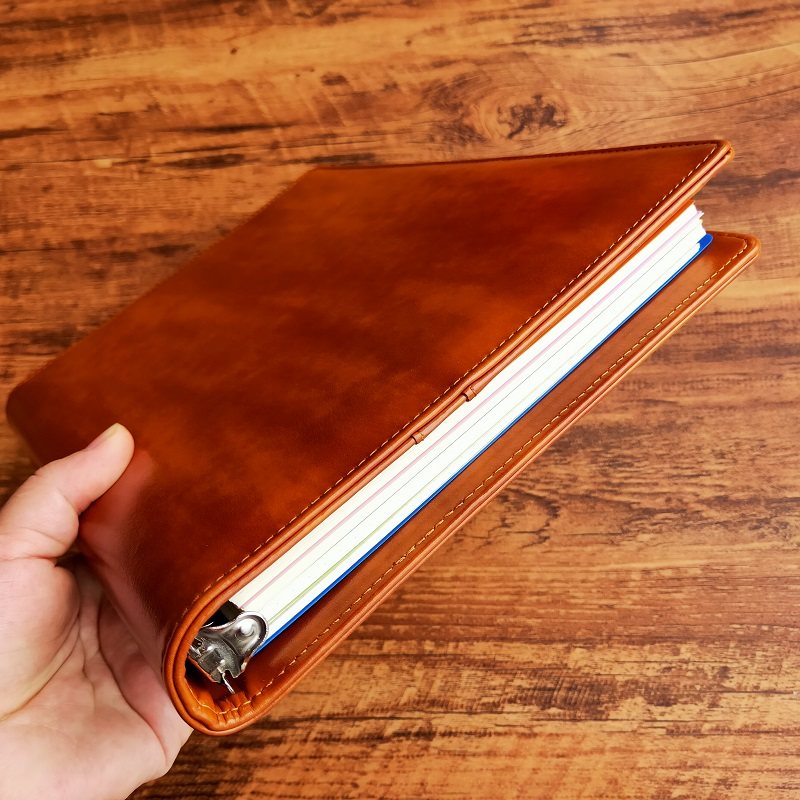 ノートカバー 多機能カードポケット付き本革