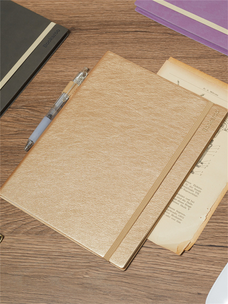 ノートカバー ゴムバンド付きシンプルハードカバーノート