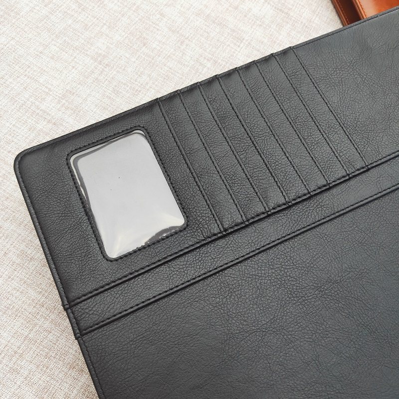 ノートカバー 多機能カードポケット付き本革