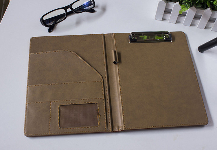 ノートカバー 多機能ポケット付きクリップボード式