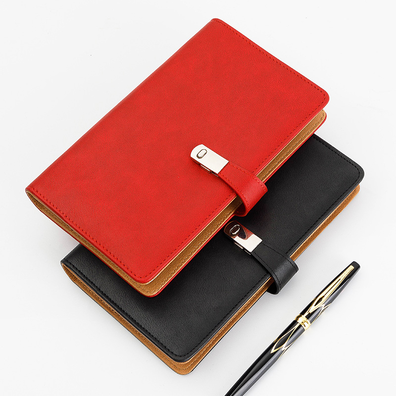 ノートカバーB6 金具留め付き本革調ノートカバー手帳