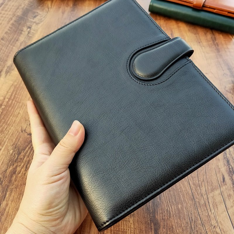 ノートカバー 多機能カードポケット付き本革