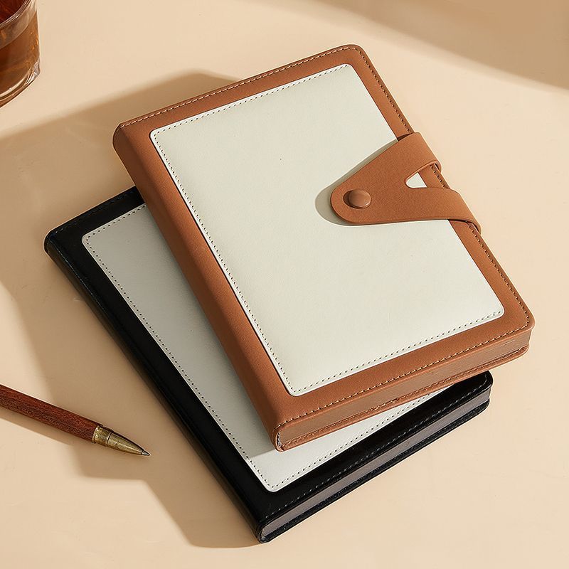 ノートカバー 配色切替ベルト留めノートカバー