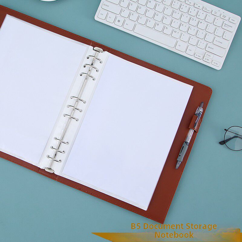 ノートカバー 多機能リング式書類収納型