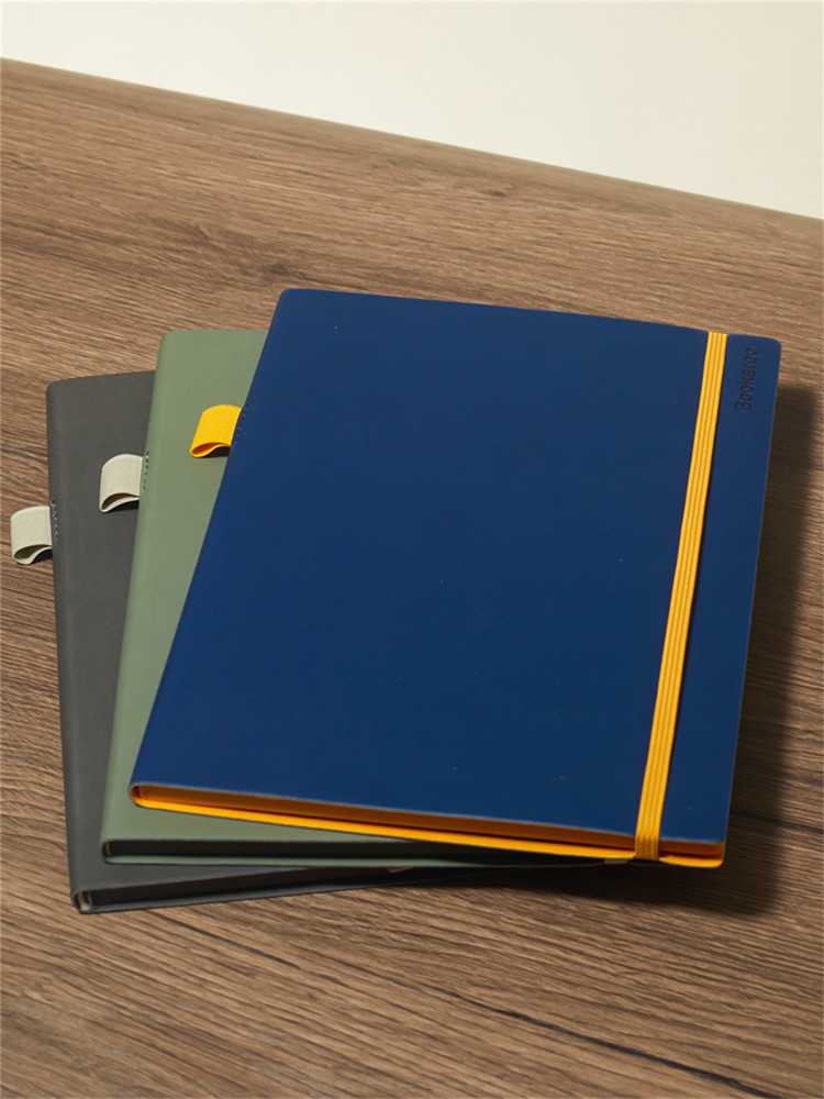 ノートカバー ゴムバンド付きシンプルハードカバーノート