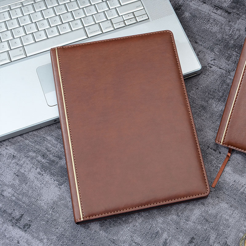 本革調ステッチデザインビジネスノートカバー B5サイズ