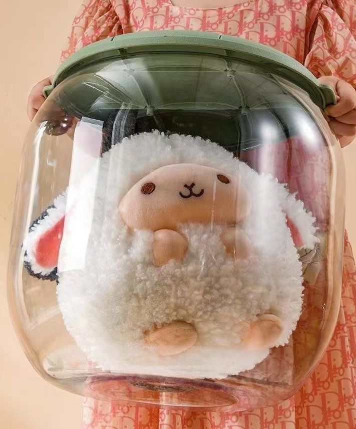 ぬいぐるみ収納 透明取っ手付き大容量ぬいぐるみ収納ケース