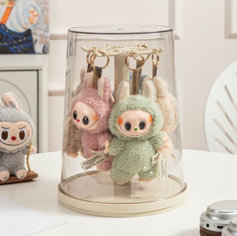 ぬいぐるみ収納 透明円筒型ぬいぐるみ吊り下げ収納ケース