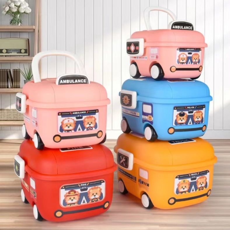 ぬいぐるみ収納 車型デザイン移動式収納ボックス